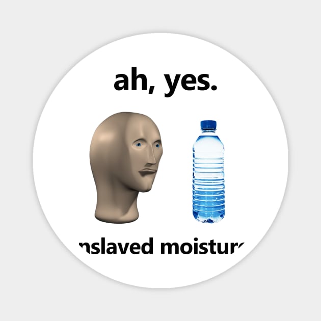 Ah Yes Enslaved Moisture T-shirt, Funny Dank Meme T-shirt, Meme Shirt, Surreal Meme T-shirt, Funny Meme Gift Magnet by Hamza Froug